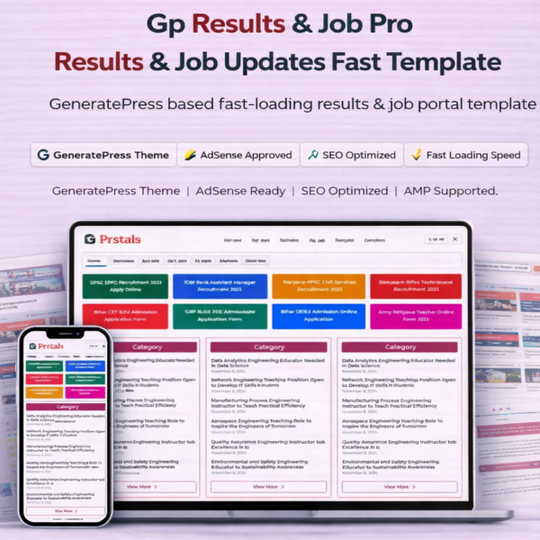 ResultJobs Pro – Results & Job Updates Template (GeneratePress