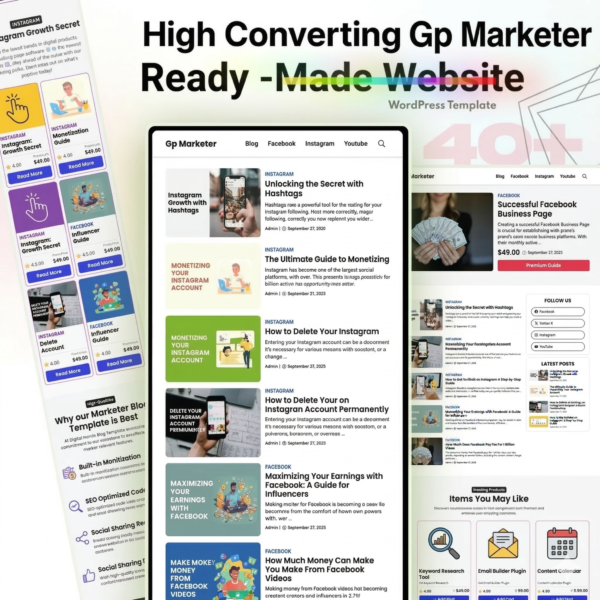 MarketerPro – Blog Template for GeneratePress